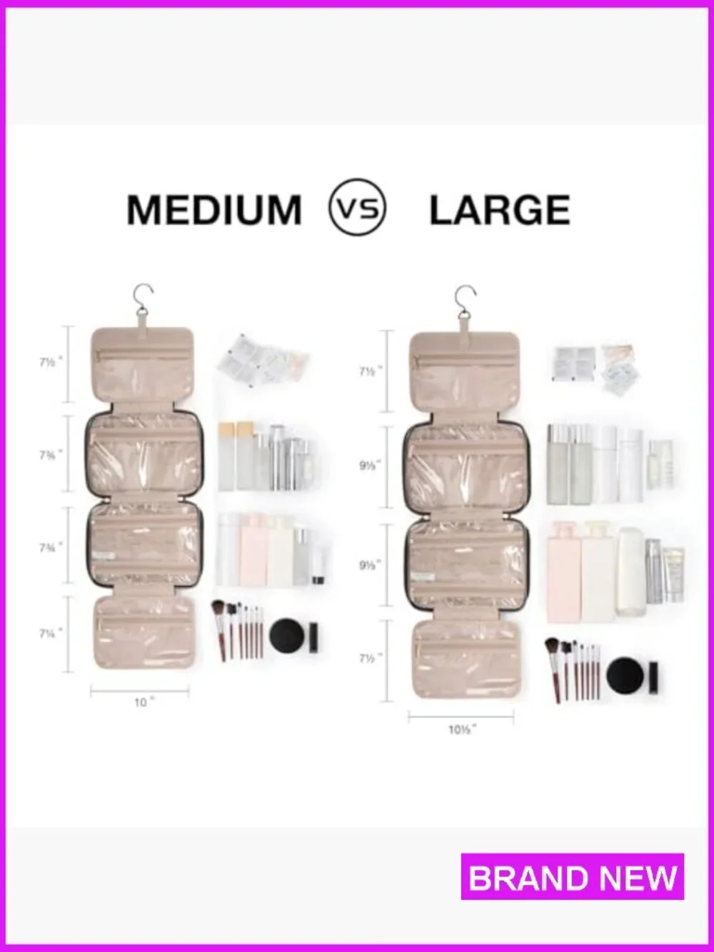 Hanging Toiletry Bag Travel Organizer Cosmetic Case Makeup Shampoo Accessories